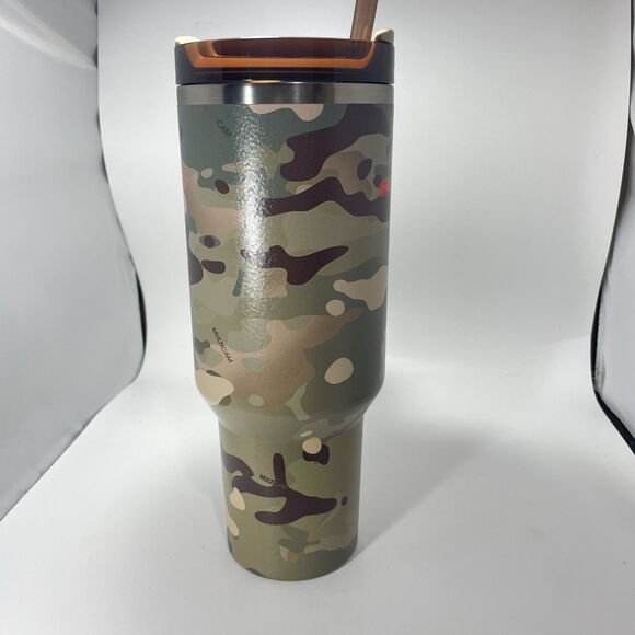 Stanley x Posty Co. 40 oz Quencher H2.0 Tumbler Camo Edition NEW in Box Stickers - Picture 5 of 10